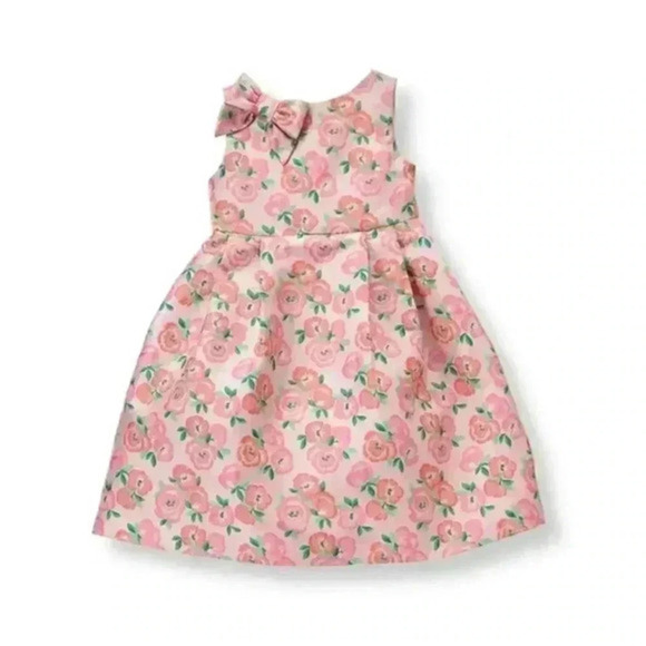 Janie & Jack Pink‎ Multi Floral Dress w Bow size 3-6 months - Picture 1 of 5